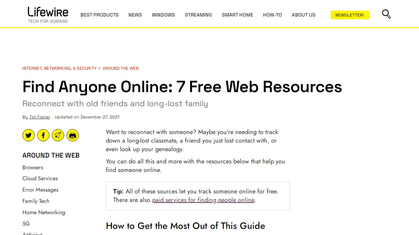 Find Anyone Online: 7 Free Web Resources - Lifewire